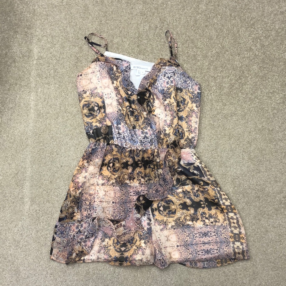 BCBGeneration adjustable straps romper